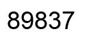 Number 89837 black image