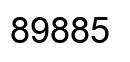 Number 89885 black image