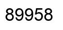 Number 89958 black image