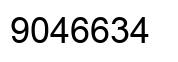 Number 9046634 black image