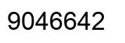 Number 9046642 black image