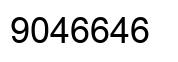 Number 9046646 black image