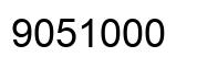 Number 9051000 black image