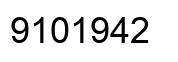 Number 9101942 black image