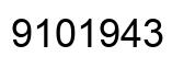 Number 9101943 black image