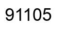 Number 91105 black image