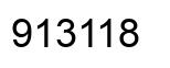 Number 913118 black image