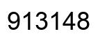 Number 913148 black image