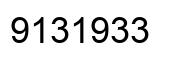 Number 9131933 black image