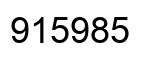 Number 915985 black image