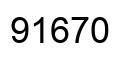 Number 91670 black image