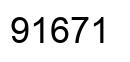 Number 91671 black image