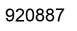 Number 920887 black image