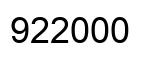 Number 922000 black image
