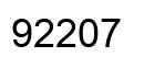 Number 92207 black image
