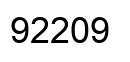 Number 92209 black image