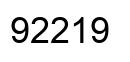 Number 92219 black image