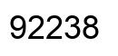 Number 92238 black image
