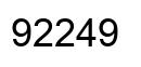 Number 92249 black image