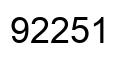 Number 92251 black image
