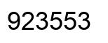Number 923553 black image