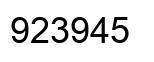 Número 923945 imagen negro