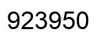 Number 923950 black image