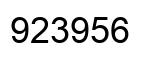 Number 923956 black image