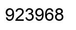 Número 923968 imagen negro