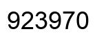 Número 923970 imagen negro