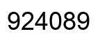 Number 924089 black image