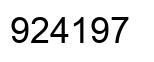 Number 924197 black image