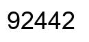 Number 92442 black image