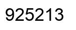 Number 925213 black image