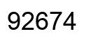 Number 92674 black image