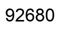 Number 92680 black image