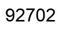 Number 92702 black image