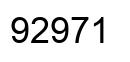 Number 92971 black image