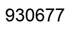 Number 930677 black image