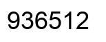 Number 936512 black image