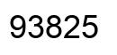 Number 93825 black image