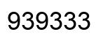 Number 939333 black image