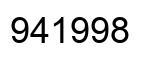 Number 941998 black image