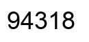 Number 94318 black image
