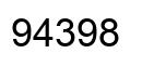 Number 94398 black image