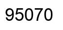 Number 95070 black image
