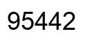 Number 95442 black image