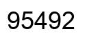 Number 95492 black image