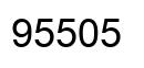 Number 95505 black image