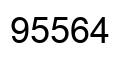 Number 95564 black image
